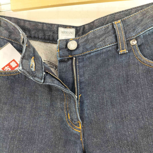 アルマーニコレツィオーニ ARMANI COLLEZIONI MADE IN ITALY ブーツカット インディゴデニムパンツ ラメ Y2K レディース 40