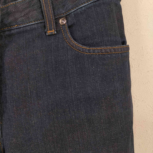 アルマーニコレツィオーニ ARMANI COLLEZIONI MADE IN ITALY ブーツカット インディゴデニムパンツ ラメ Y2K レディース 40