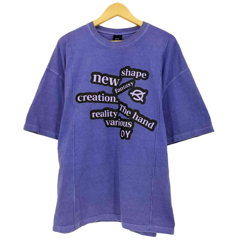 オーワイ OY PIGMENT PINTUCK LOGO T-PURPLE メンズ JPN:2