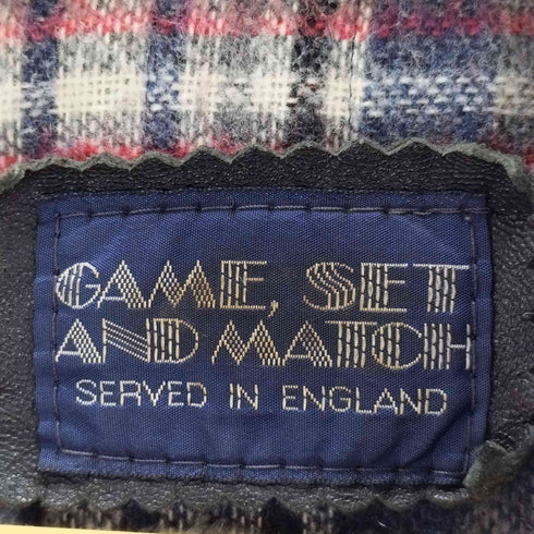 GAME SET AND MATCH イングランド製 裏地ブランケットレザージャケット メンズ