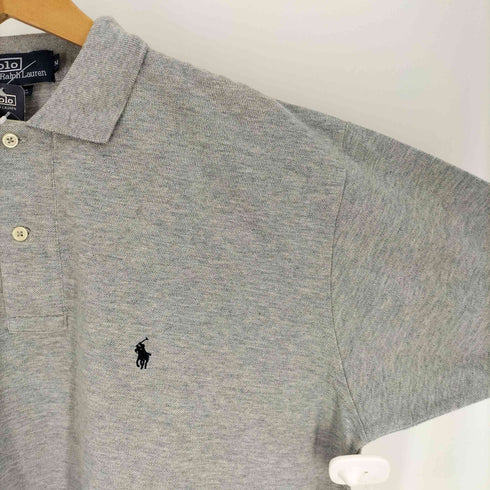 ポロバイラルフローレン Polo by RALPH LAUREN USA製 CLASSICS クラシック ポニー刺繍 袖リブ ポロシャツ メンズ import:M