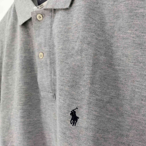 ポロバイラルフローレン Polo by RALPH LAUREN USA製 CLASSICS クラシック ポニー刺繍 袖リブ ポロシャツ メンズ import:M