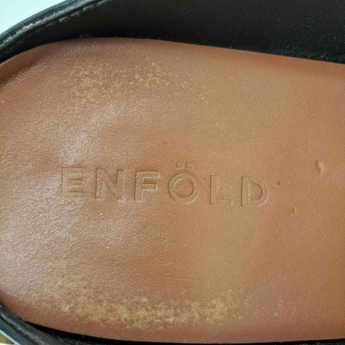 エンフォルド ENFOLD チャンキーヒールサボサンダル レディース 37
