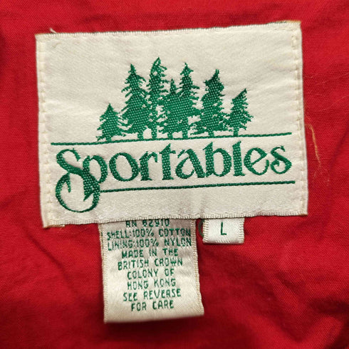 80-90S Sportables ドローコード ウエストマーク ドルマン コットン ジップアップジャケット レディース import:L
