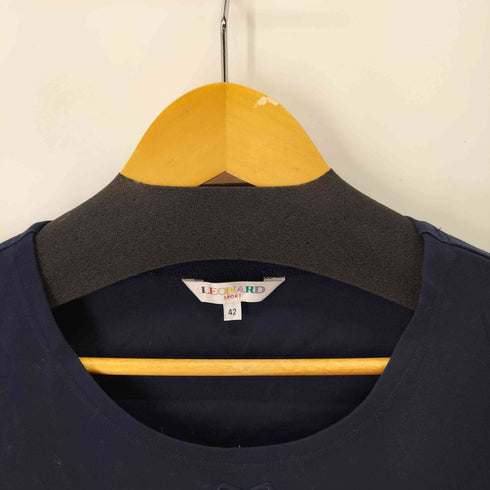 レオナールスポーツ LEONARD SPORT ワンポイント刺繍 クルーネックTシャツ レディース JPN:42