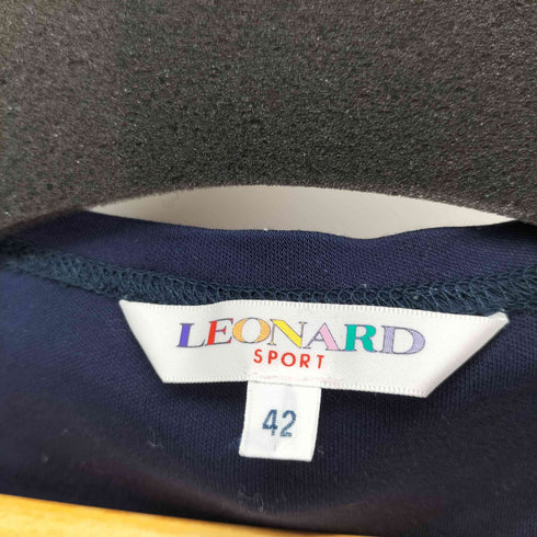 レオナールスポーツ LEONARD SPORT ワンポイント刺繍 クルーネックTシャツ レディース JPN:42