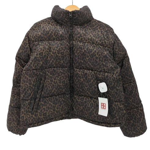 アメリカンイーグル AMERICAN EAGLE レオパード柄 中綿 ジャケット レディース import:S