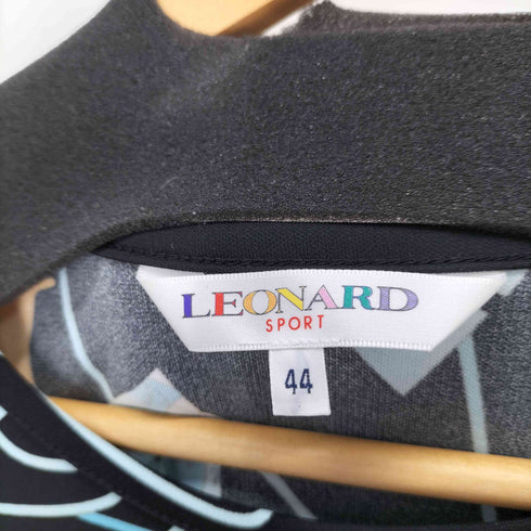 レオナールスポーツ LEONARD SPORT 総柄プリント クルーネックTシャツ レディース JPN:44