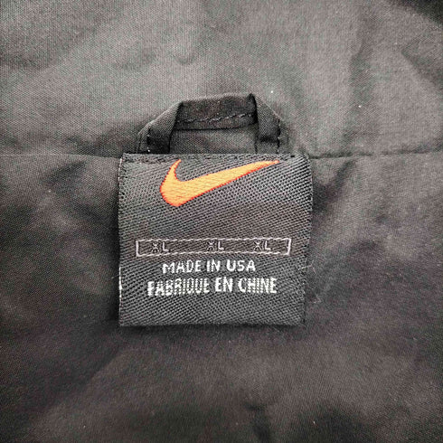 ナイキ NIKE 90-00S USA製 赤黒タグ ALPHA PROJECT スウッシュ ロゴ 刺繍 パイピング ライン ジップアップ ジャケット デッドストック メンズ import:XL