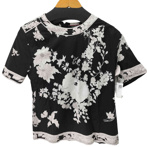 レオナールスポーツ LEONARD SPORT フラワー柄プリント クルーネックTシャツ レディース import:S