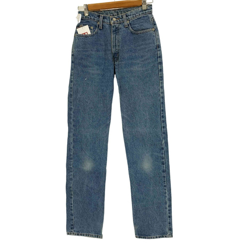 ポロジーンズカンパニーラルフローレン POLO JEANS COMPANY RALPH LAUREN メキシコ製 CLASSIC クラシック 星条旗 ロゴ 革パッチ ジップフライ デニム パンツ レディース 28