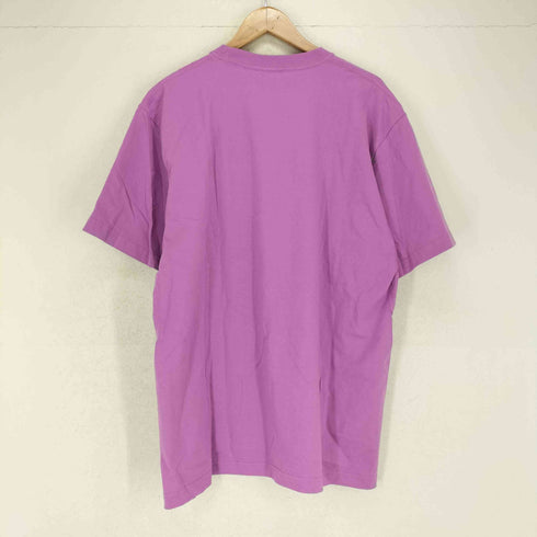朝方のミートパスタ教 フロント刺繍クルーネックTシャツ メンズ JPN:XL