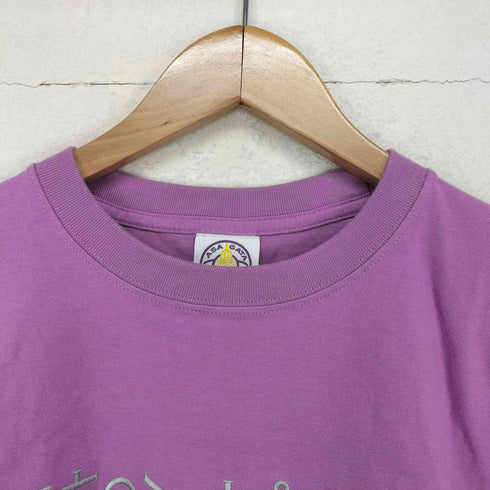 朝方のミートパスタ教 フロント刺繍クルーネックTシャツ メンズ JPN:XL
