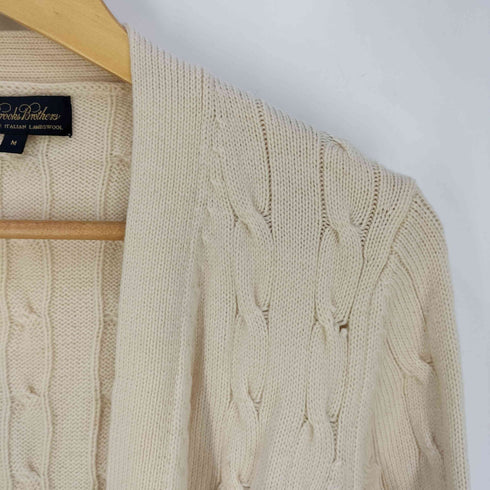 ブルックスブラザーズ BROOKS BROTHERS ウール ベルテッド ケーブルニット カーディガン レディース import:M