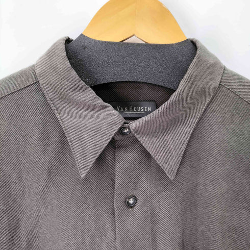 ヴァンヒューゼン VAN HEUSEN MICRO SUEDE L/S レギュラーカラーシャツ メンズ import:L
