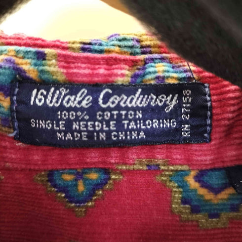 L/S 総柄コーデュロイシャツ メンズ import:L