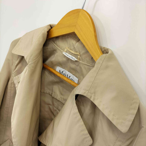 マックスマーラ MAX MARA 白タグ シェルボタン トレンチコート レディース JPN:38