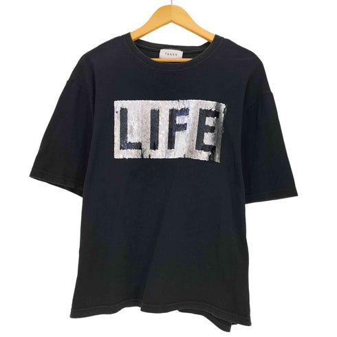 ターク TAAKK 18SS スパンコール ボックスロゴ クルーネックTシャツ メンズ JPN:3
