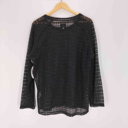 ニードルズ Needles L/S U neckTee Nylon tulle Plaid Emb メンズ JPN:L