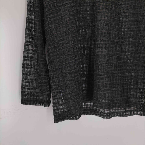ニードルズ Needles L/S U neckTee Nylon tulle Plaid Emb メンズ JPN:L