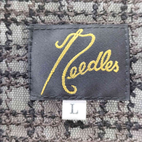 ニードルズ Needles L/S U neckTee Nylon tulle Plaid Emb メンズ JPN:L