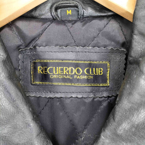 RECUERDO CLUB カウレザー比翼ジップジャケット メンズ JPN:M