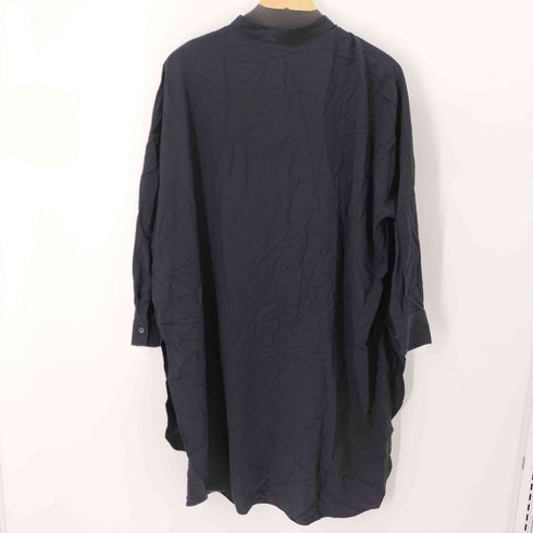 ミズイロインド mizuiro ind レーヨン ポリ バンドカラー L/S シャツ ワンピース レディース
