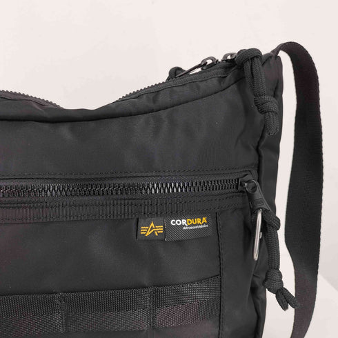 アルファインダストリーズ ALPHA INDUSTRIES ナイロンコーデュラツイル ラウンドショルダーバッグ メンズ
