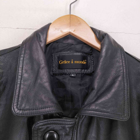 Crace a monde カウレザー比翼ジップジャケット メンズ JPN:L
