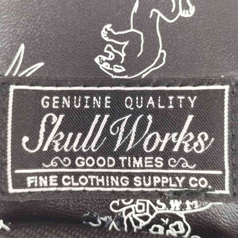 スカルワークス SKULL WORKS 総柄 ポーチ メンズ