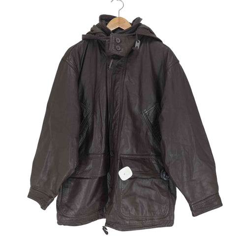 O HENRY カウレザーフーディージャケット メンズ JPN:L