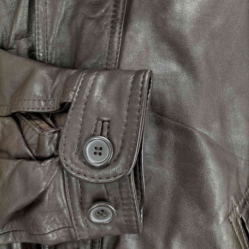 O HENRY カウレザーフーディージャケット メンズ JPN:L