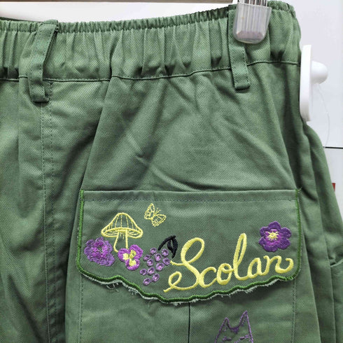 スカラー ScoLar ネコ刺繍ベイカースカート レディース JPN:M