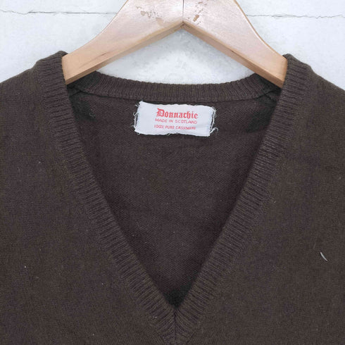 DONNACHIE MADE IN SCOTLAND PURE CASHIMERE Vネックニット レディース