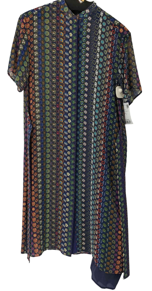 ピーエスポールスミス PS Paul Smith ボタン柄 シアーワンピース レディース EUR:40