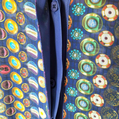 ピーエスポールスミス PS Paul Smith ボタン柄 シアーワンピース レディース EUR:40