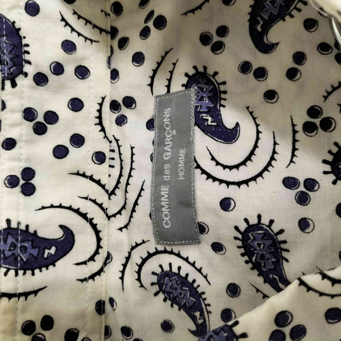 コムデギャルソンオム COMME des GARCONS HOMME 田中オム ペイズリー コットン レギュラーカラーシャツ メンズ
