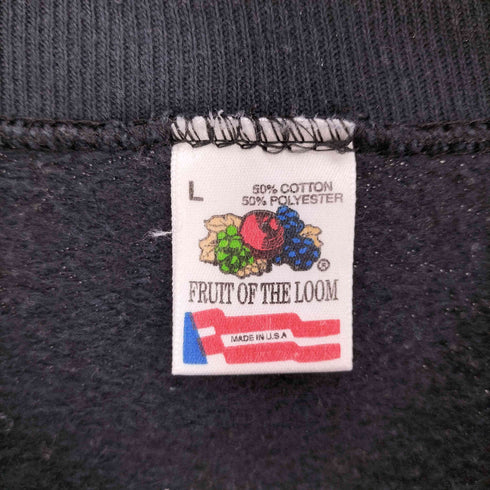 フルーツオブザルーム FRUIT OF THE LOOM 90S USA製 Challenge 10 A DECADE OF SHARING プリント ラグランスリーブ スウェット メンズ import:L
