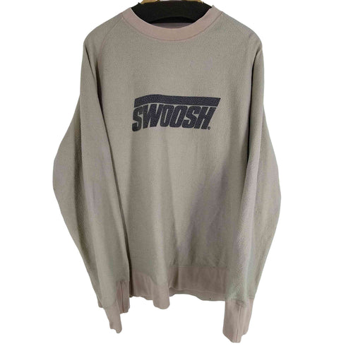 SWOOSH プリント インサイドアウト クルーネックスウェット リバーシブル メンズ