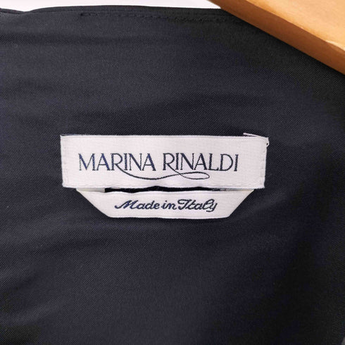 マリナリナルディ marina rinaldi イタリア製 凹凸 プリーツ アセテート ナイロン ノースリーブ ワンピース レディース 155/88Y