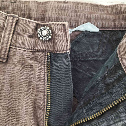 WESTERN ETHICS 切替ヘリンボーンデニムパンツ レディース