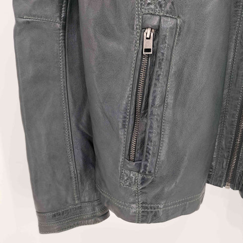 90-00S CROSS LINERS ハイネック ジップアップ レザージャケット メンズ