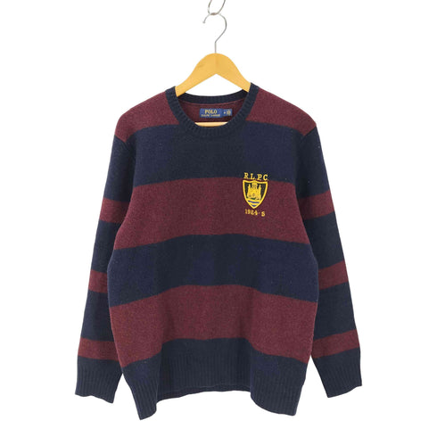 ポロラルフローレン POLO RALPH LAUREN エンブレム ボーダークルーネックニット ナンバリング メンズ JPN:M