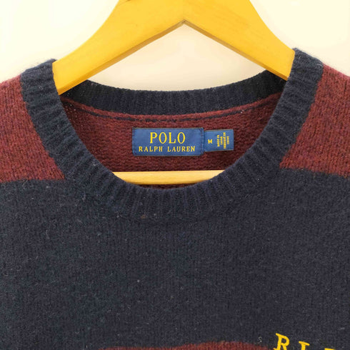 ポロラルフローレン POLO RALPH LAUREN エンブレム ボーダークルーネックニット ナンバリング メンズ JPN:M
