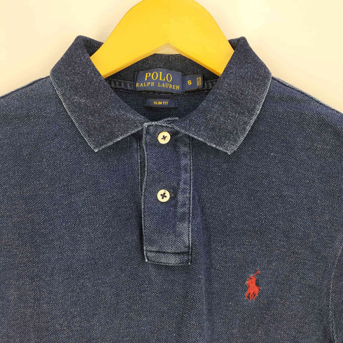 ポロラルフローレン POLO RALPH LAUREN SLIM FIT ポニー刺繍 鹿の子 ポロシャツ メンズ import:S