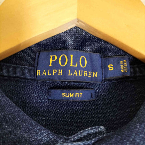 ポロラルフローレン POLO RALPH LAUREN SLIM FIT ポニー刺繍 鹿の子 ポロシャツ メンズ import:S