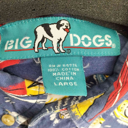 ビッグドックス BIG DOGS 総柄 S/S BD シャツ メンズ JPN:L