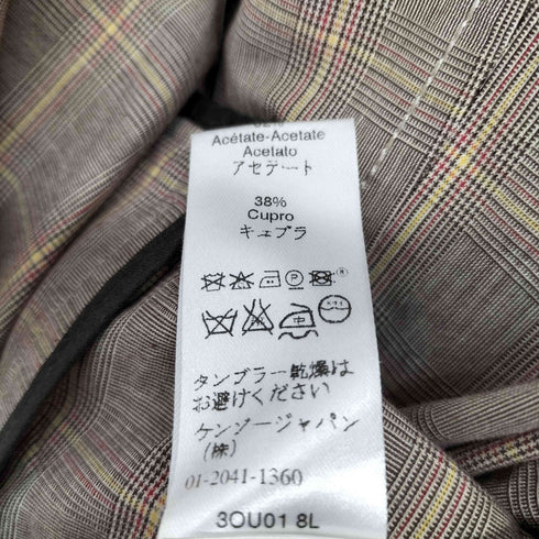 ケンゾージーンズ KENZO JEANS 裏地レッド チェック柄トレンチコート レディース 40