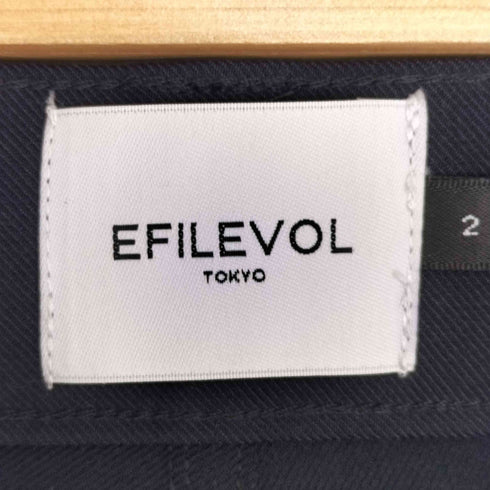 エフィレボル .efiLevol ポリ ストレッチ ワイドストレートパンツ メンズ JPN:2