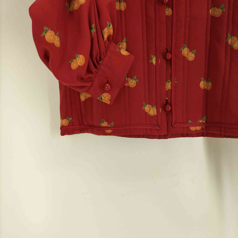 EMANUEL UNGARO PARALLELE PARIS フルーツ柄 パデッド シルク ジャケット レディース 7